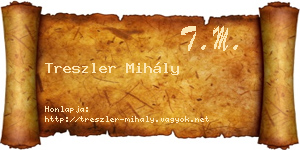 Treszler Mihály névjegykártya