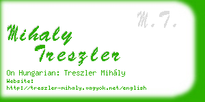 mihaly treszler business card